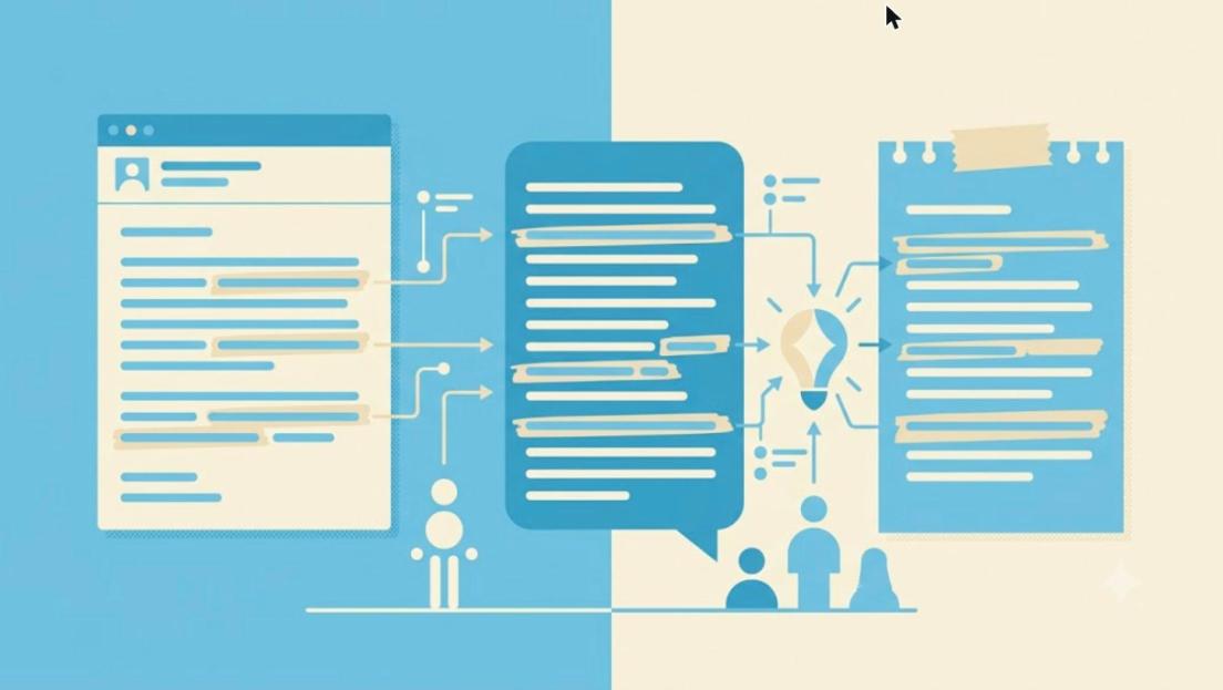 Testi di esempio confrontati per individuare un tono di voce comune